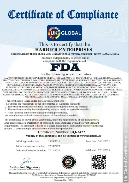 FDA Certificate